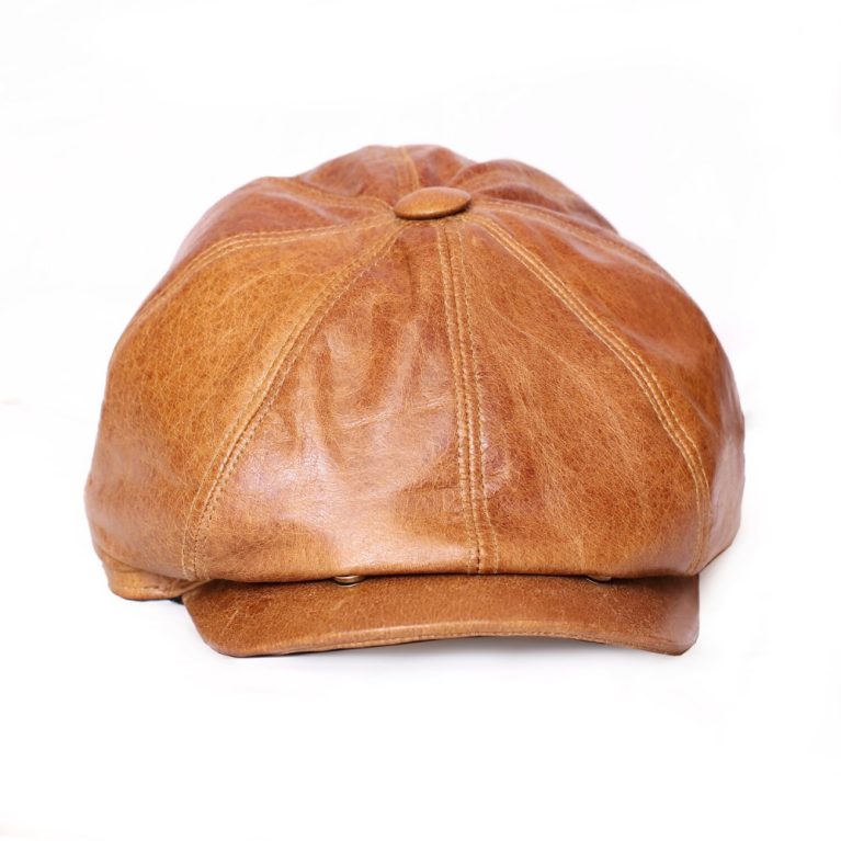 Leather Newsboy Cap