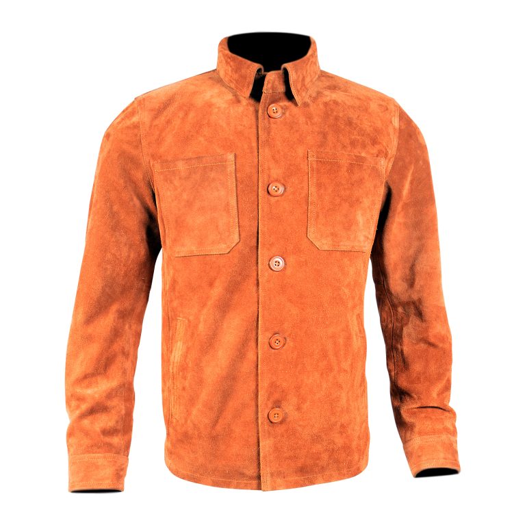 Men Suede Trucker Shirt