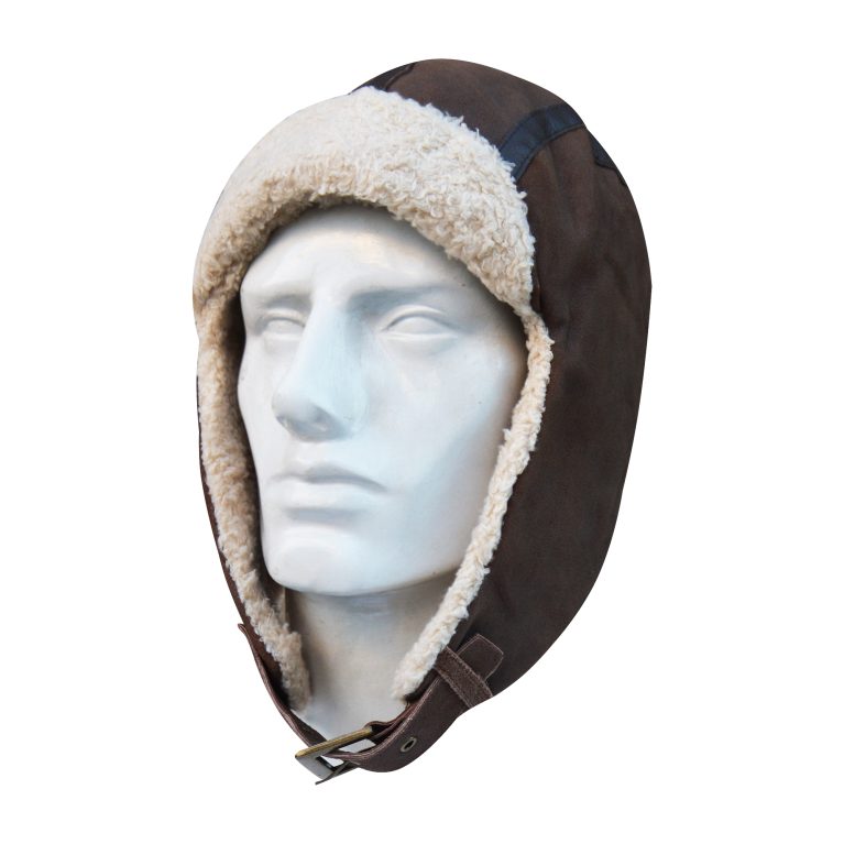 Vintage Leather Aviator Hat 